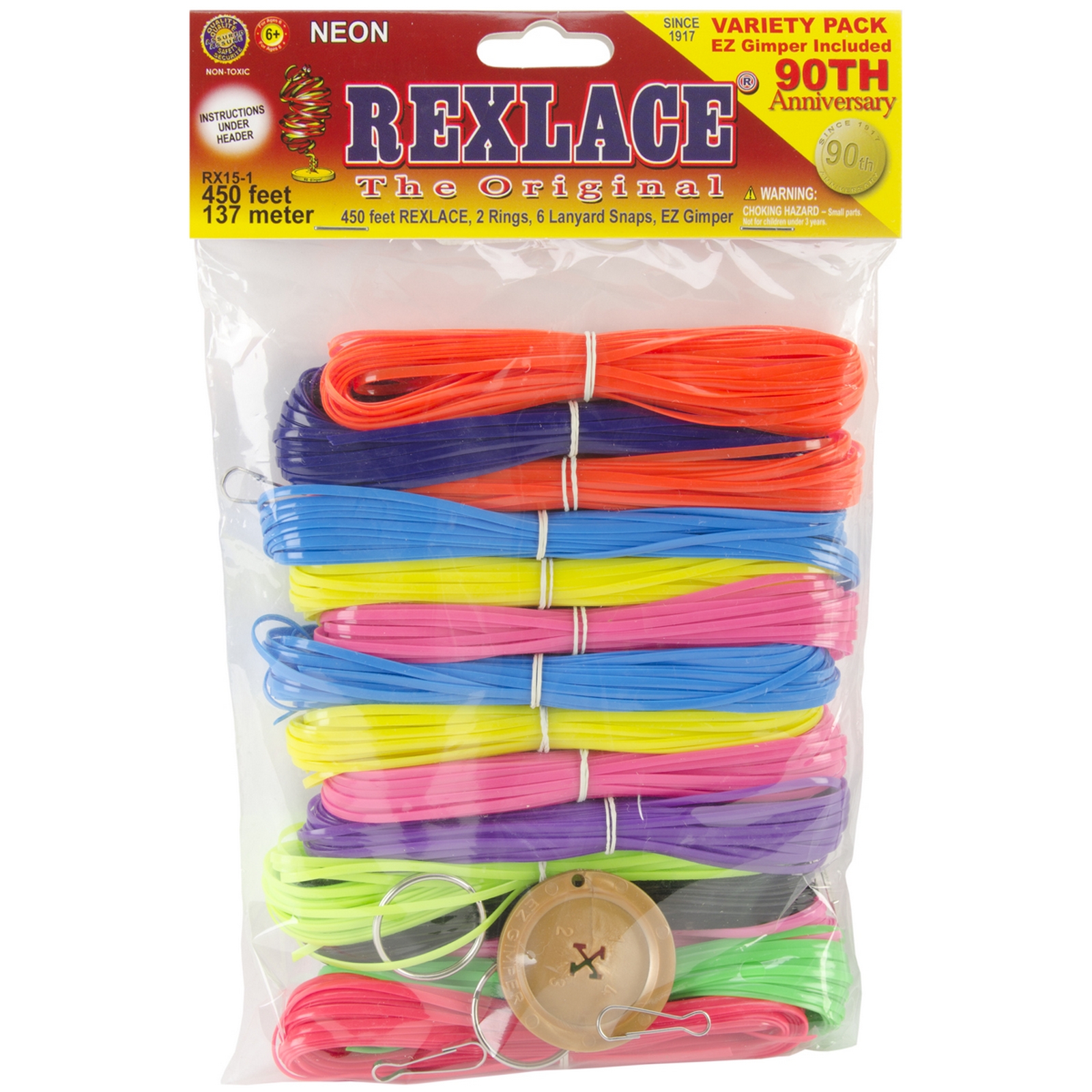 Rexlace Plastic Lacing 450 Feet Neon