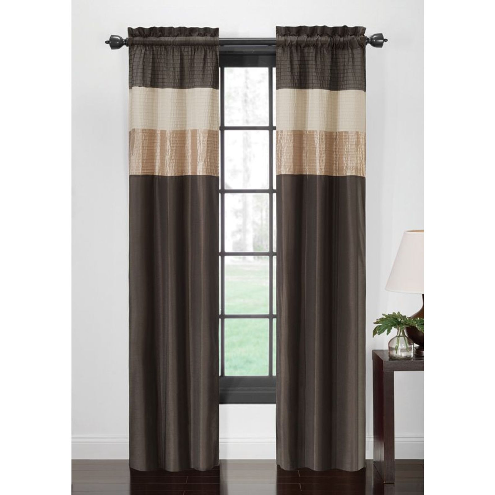 The Great Find Stripe Window Panel - Chocolate