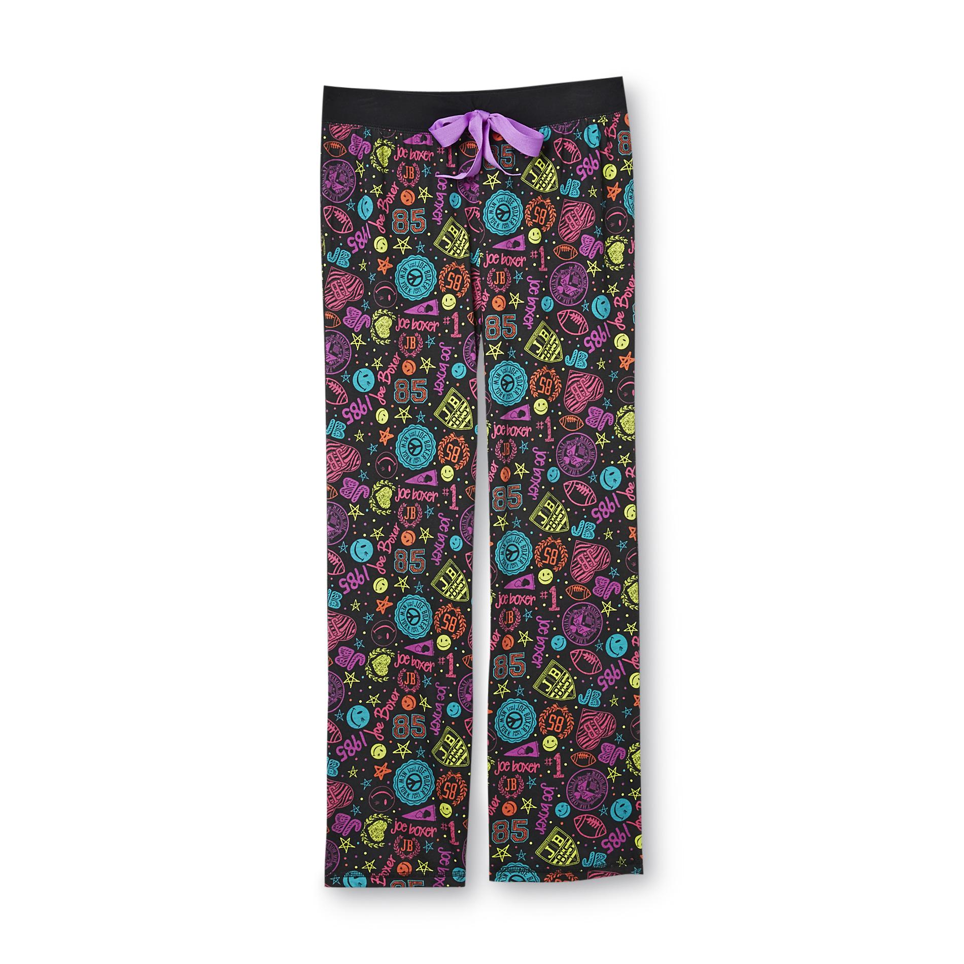 Joe Boxer Women's Graphic Knit Sweatpants - Sequin Print