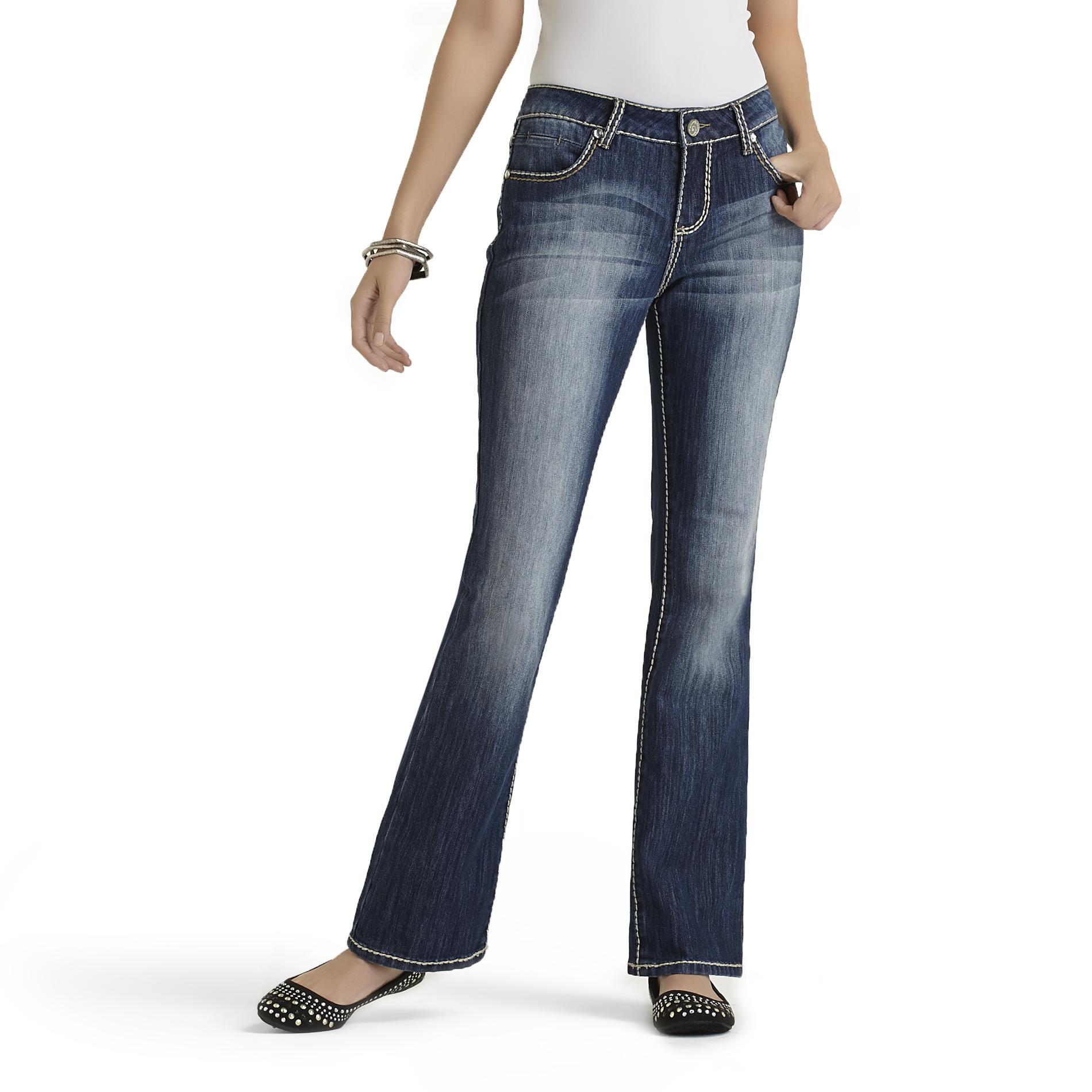 Almost Famous Women's Bling Bootcut Jeans