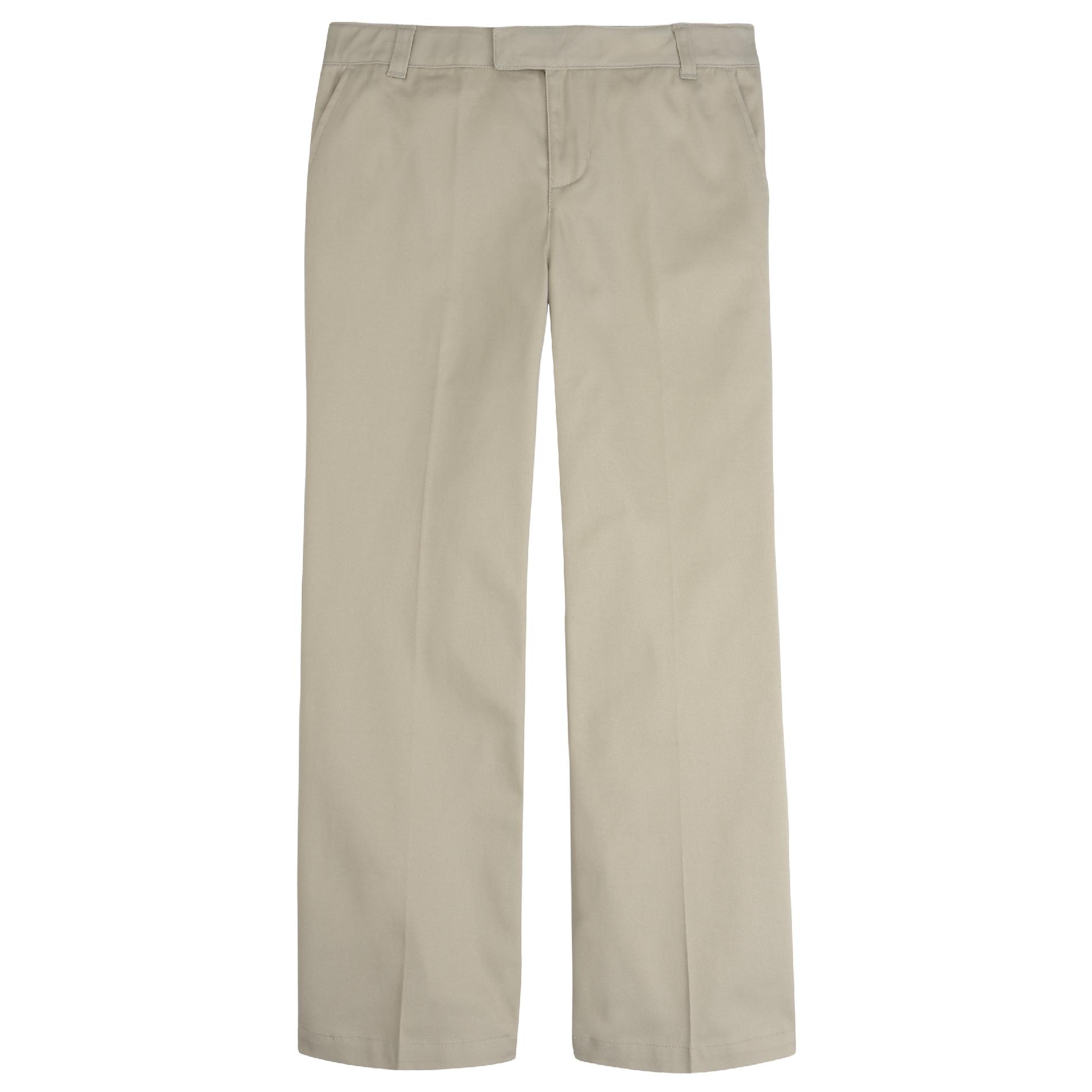 At School by French Toast Young Women 10W-20W Unhemmed Pant (Khaki)