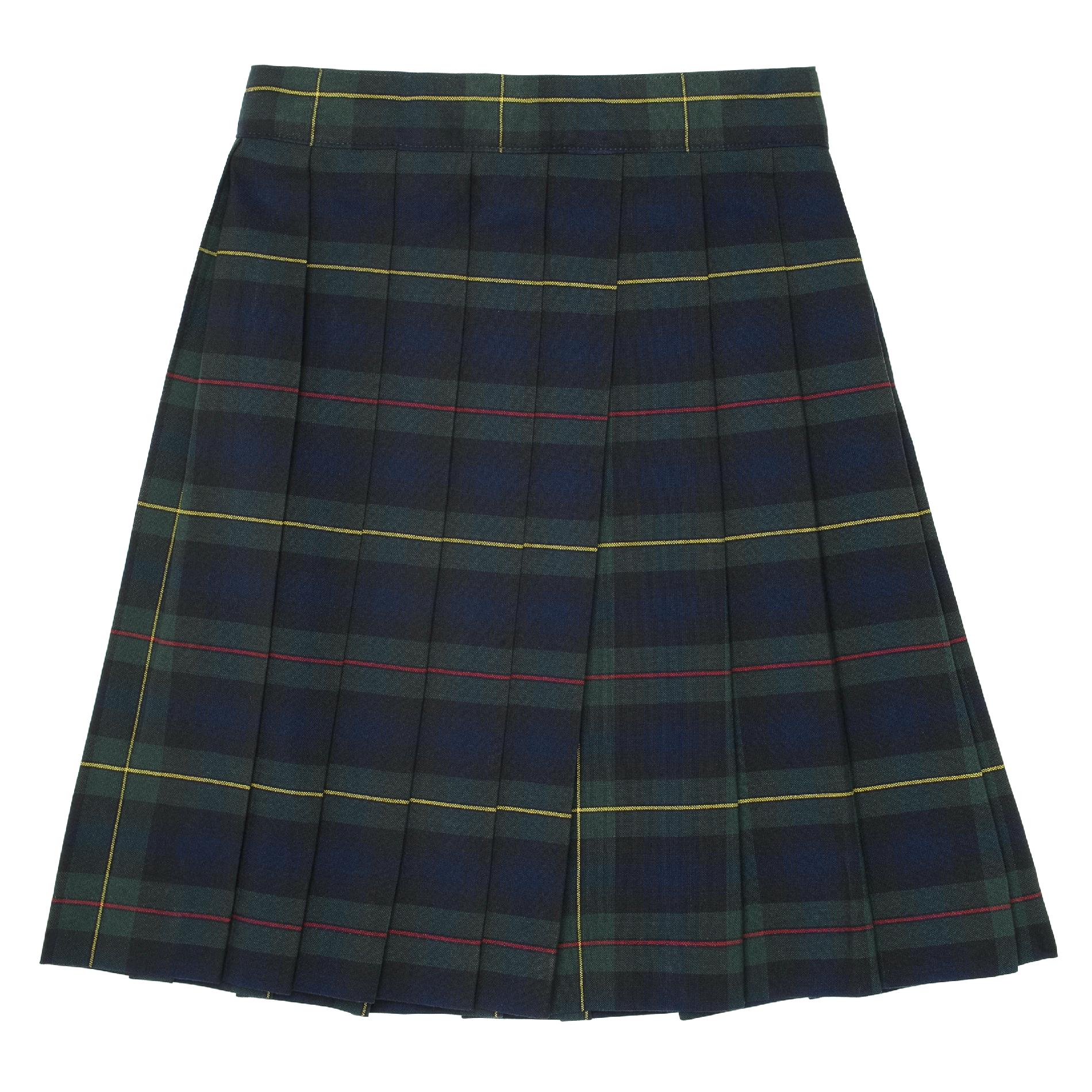 At School by French Toast Plus Size Green Plaid Pleated Skirt