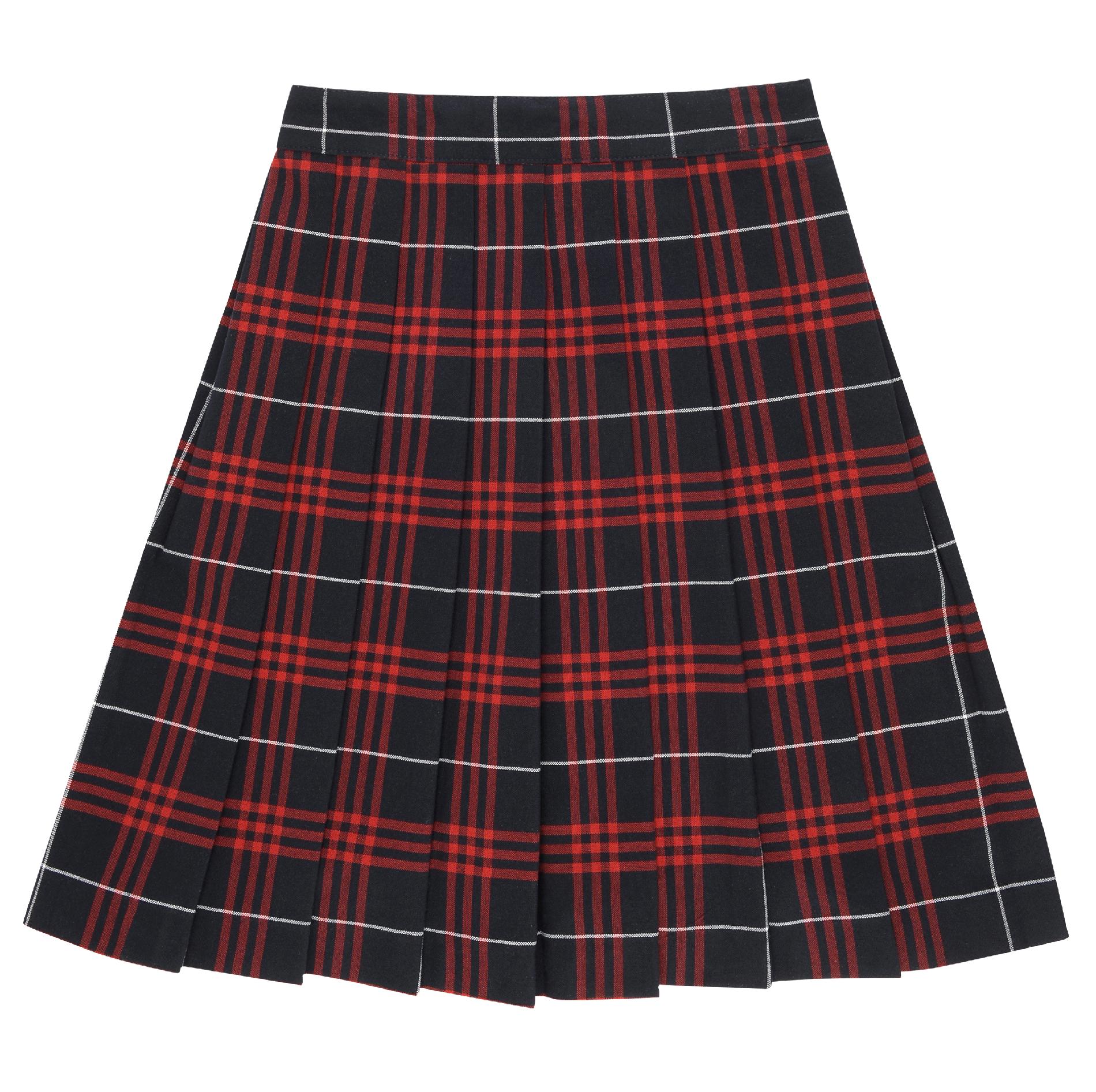 At School by French Toast 7-20 Navy-Red Plaid Pleated Skirt
