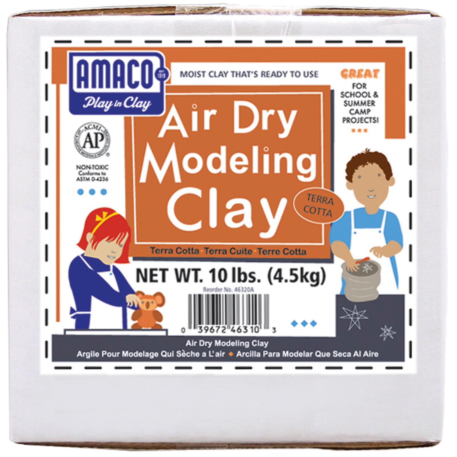 Air Dry Modeling Clay 10 Pounds Terra Cotta