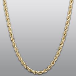 Yellow Gold 10K Rope Chain Necklace