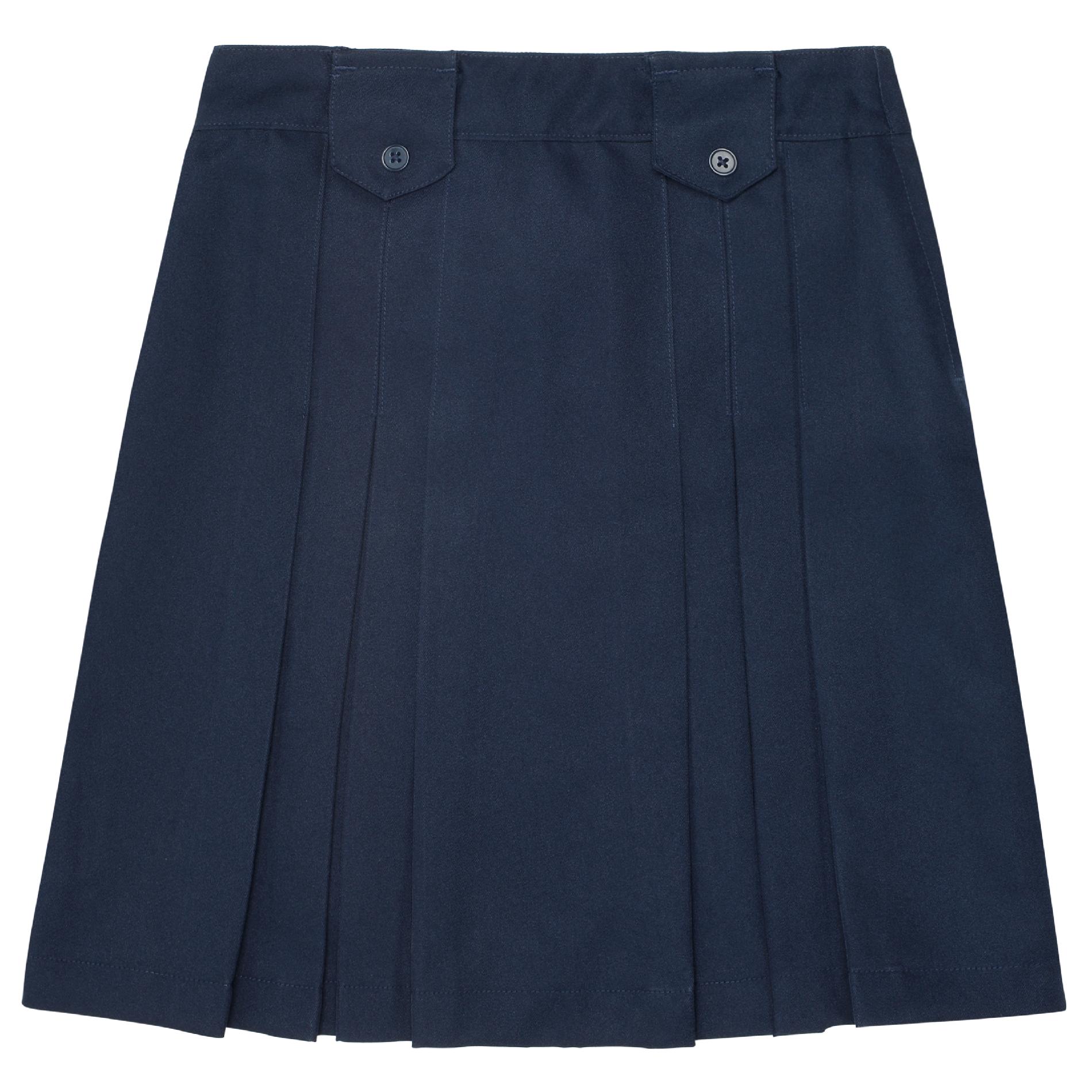 At School by French Toast Girls Plus Front Pleated Skirt With Tabs