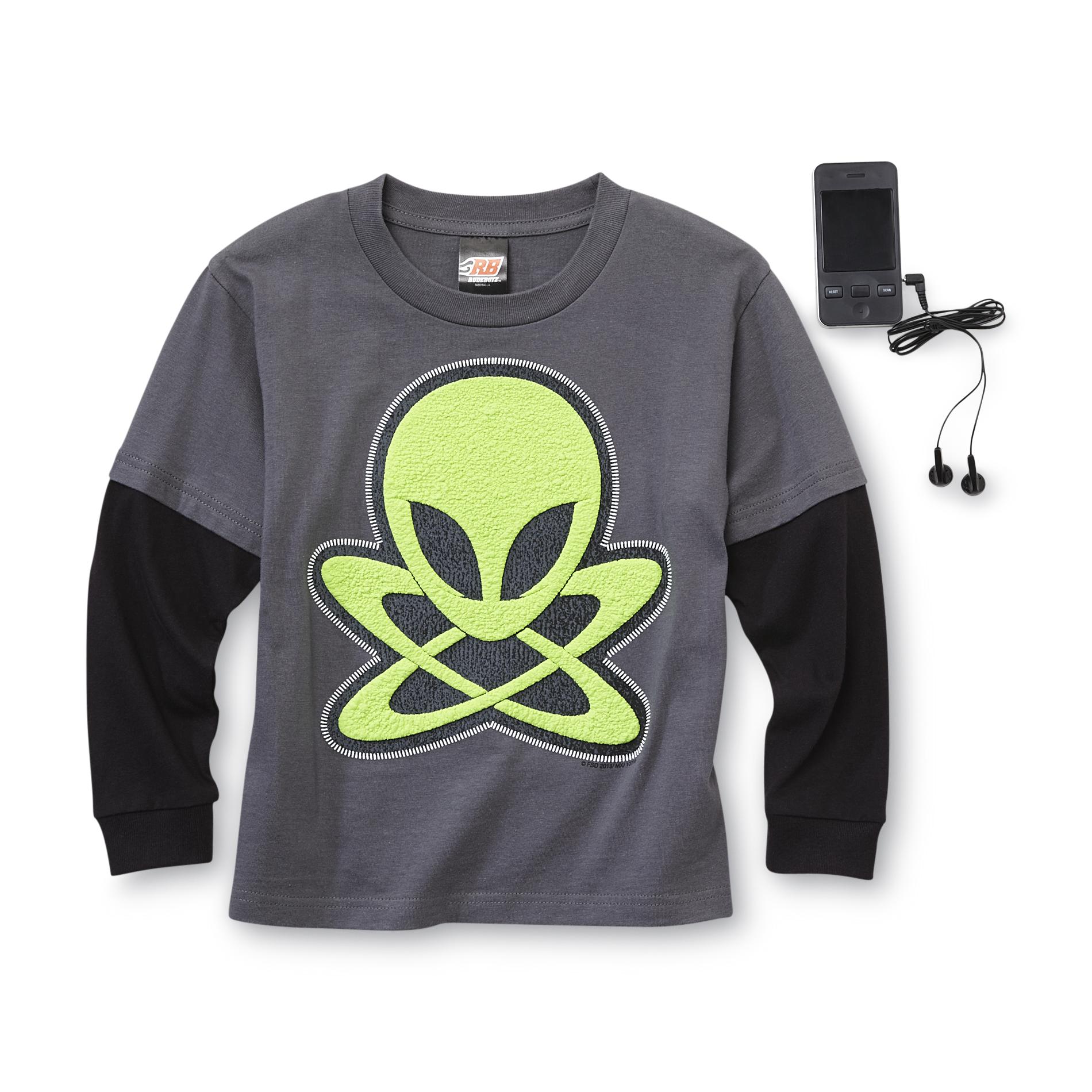 Rudeboyz Boy's Graphic T-Shirt & Radio - Alien