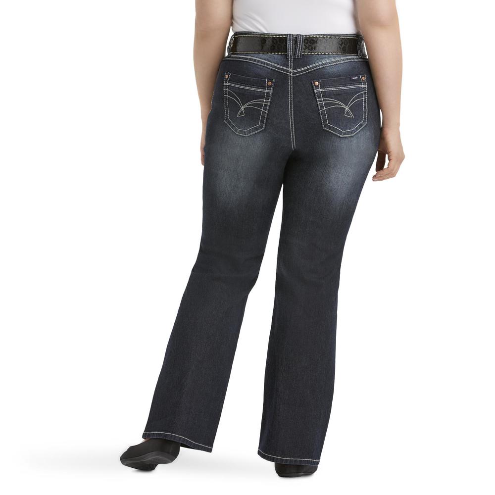 Angels Women's Plus Bootcut Jeans & Belt