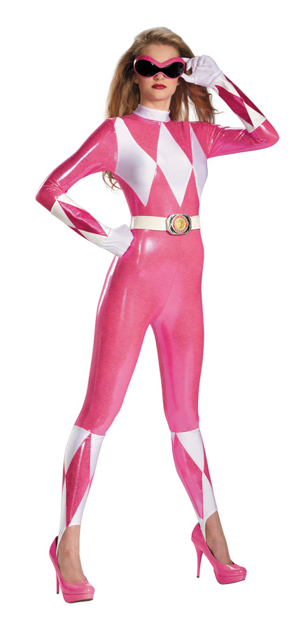 Women&#8217;s Pink Ranger Sassy Bodysuit Halloween Costume