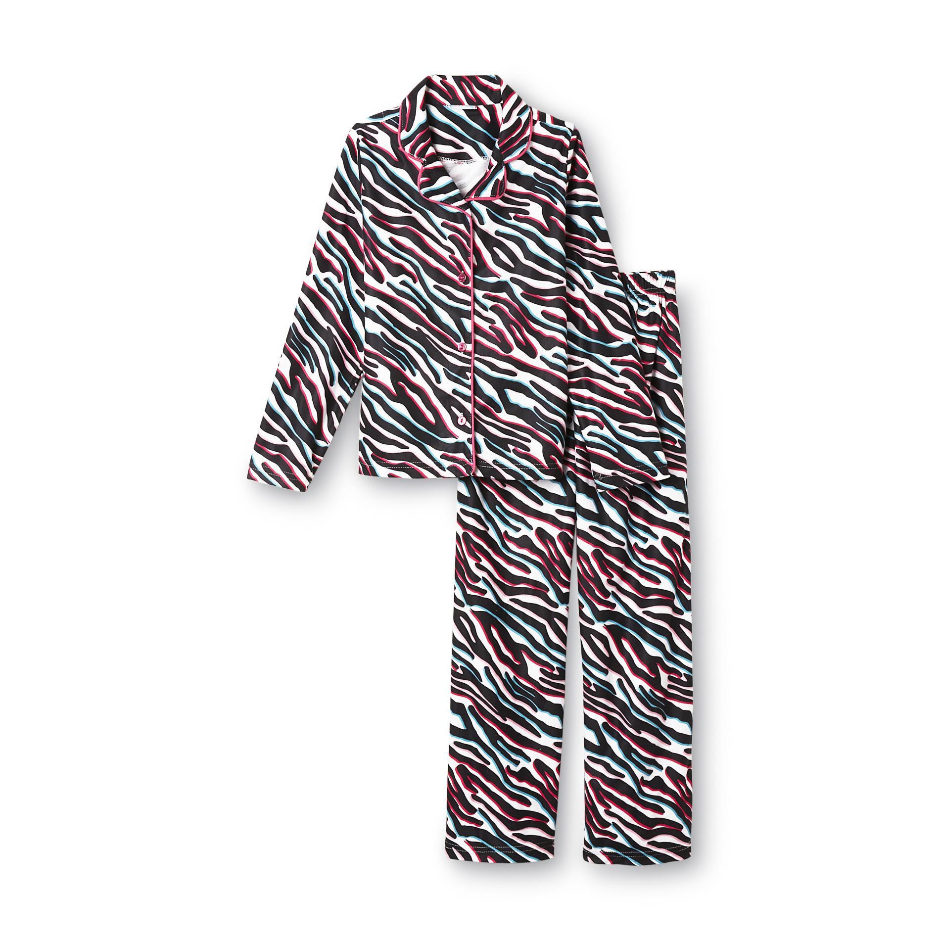 Piper Girl's Pajama Top & Pants - Zebra Print