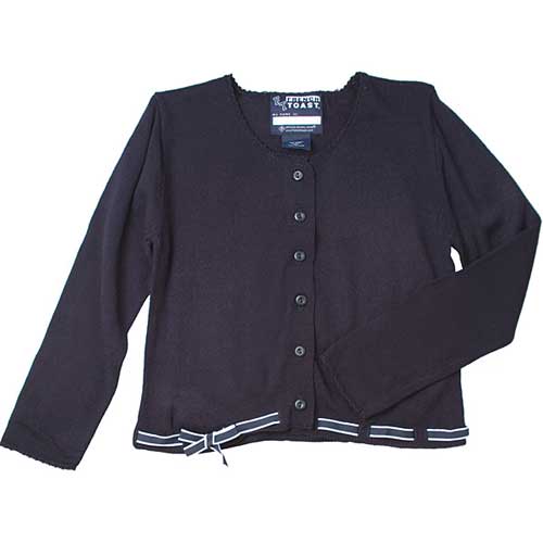 At School by French Toast Toddler Sweater with Ribbon Trim