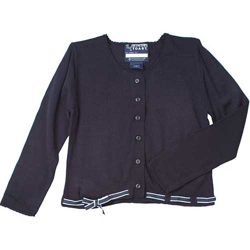 At School by French Toast Toddler Sweater with Ribbon Trim