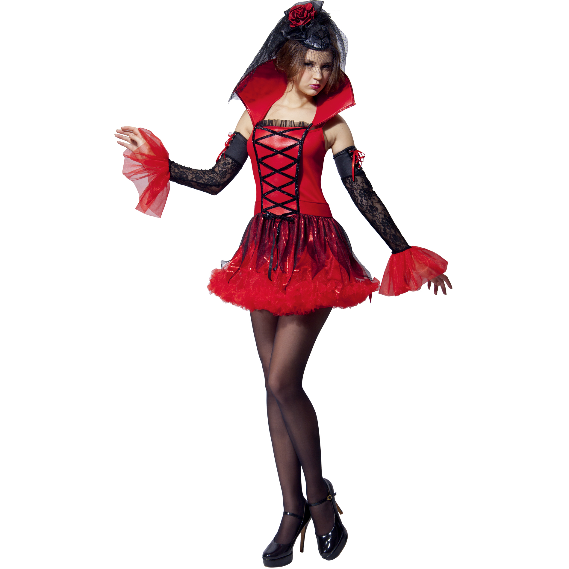 Totally Ghoul Red Tutu Dress Women's Halloween Costume