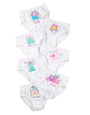 Hanes Tagless Toddler Girls Days of the Week Pre-Shrunk Cotton Briefs 7-Pack