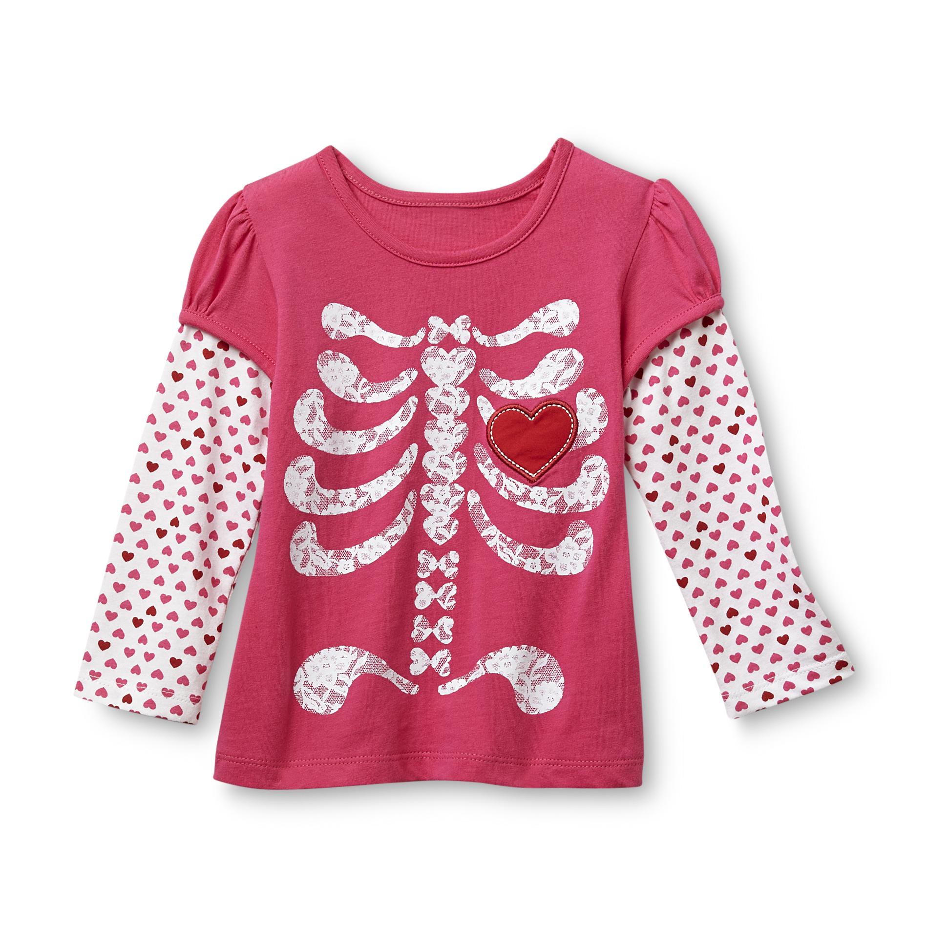 Holiday Editions Infant & Toddler Girl's Long Sleeve T-Shirt - Hearts