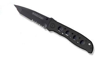 Taylor Cutlery Smith & Wesson Bullseye Extreme Ops Serrated Black Tanto Blade