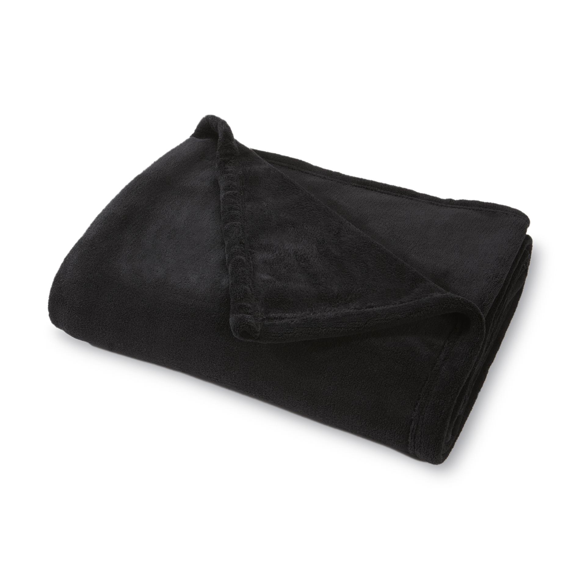 Essential Home Solid Snuggle Fleece Oversized Throw