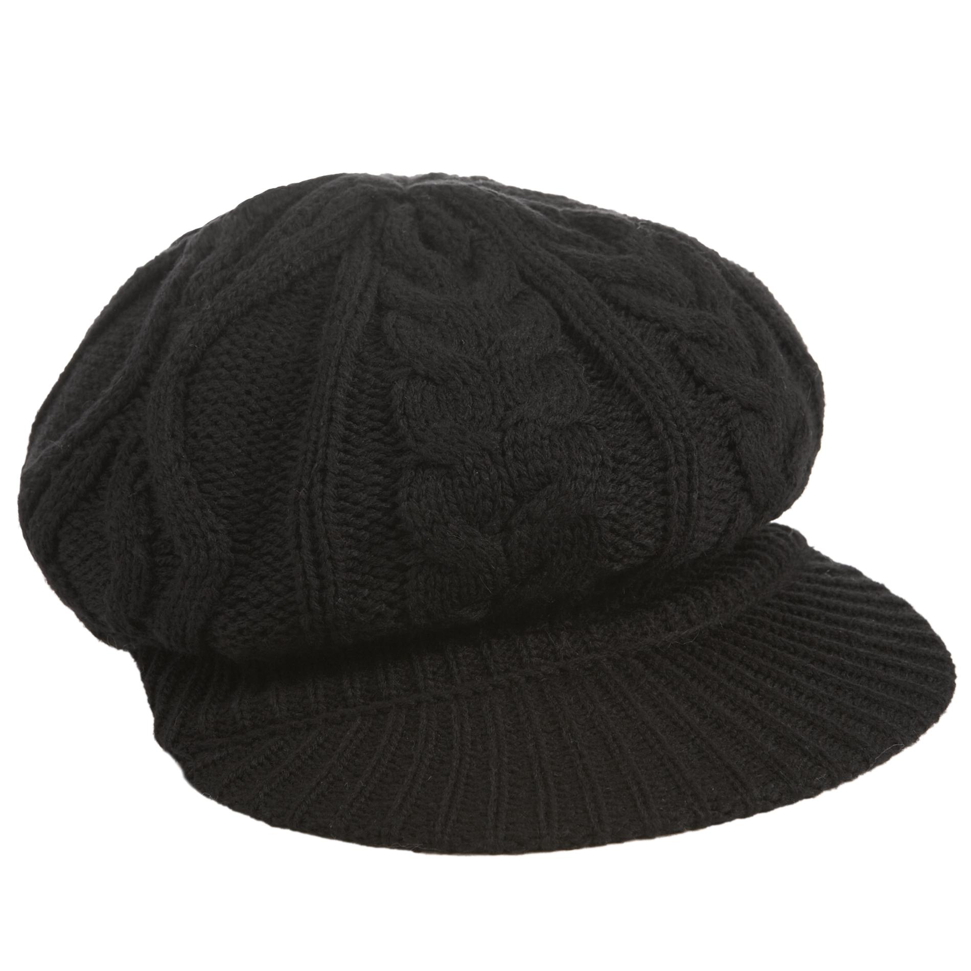 Isotoner Women's Irish Cable Knit Newsboy Hat