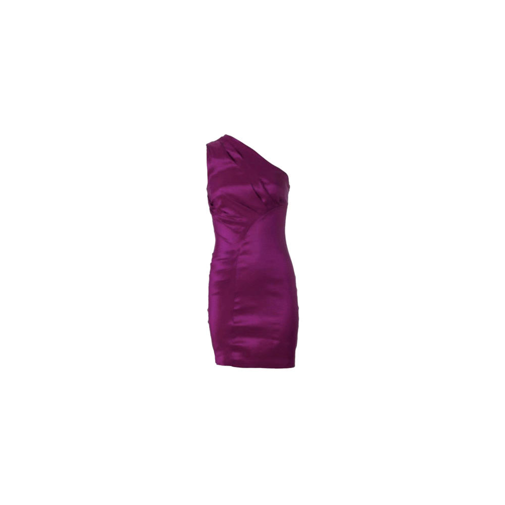 AX Paris Women's Raspberry One Shoulder Pleat Dress -10 - Online Exclusive