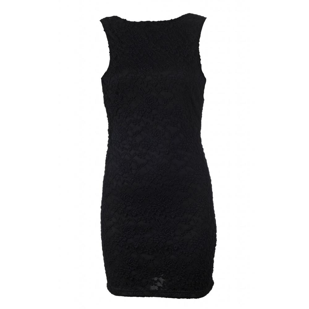 AX Paris Women&#8217;s Black Sleeveless U Back Lace Dress - Online Exclusive