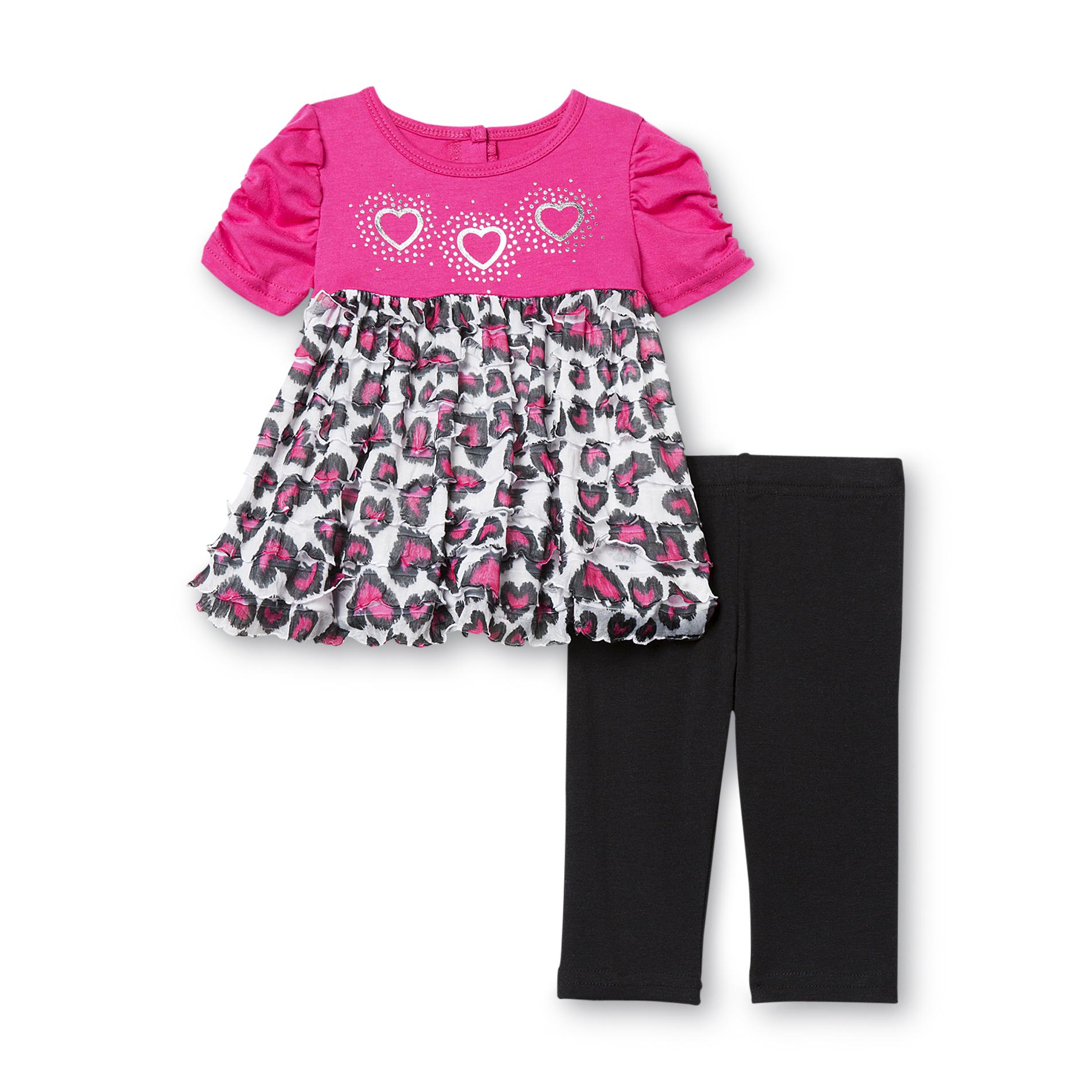 Small Wonders Infant Girl's Tunic Top & Pants - Hearts