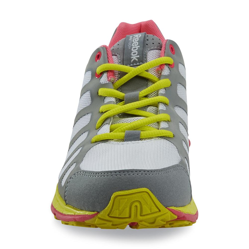 Reebok Women's Zigkick Running Athletic Shoe - Silver/Yellow/Pink