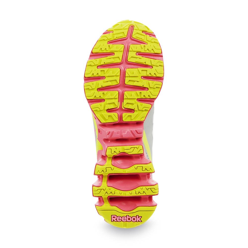 Reebok Women's Zigkick Running Athletic Shoe - Silver/Yellow/Pink