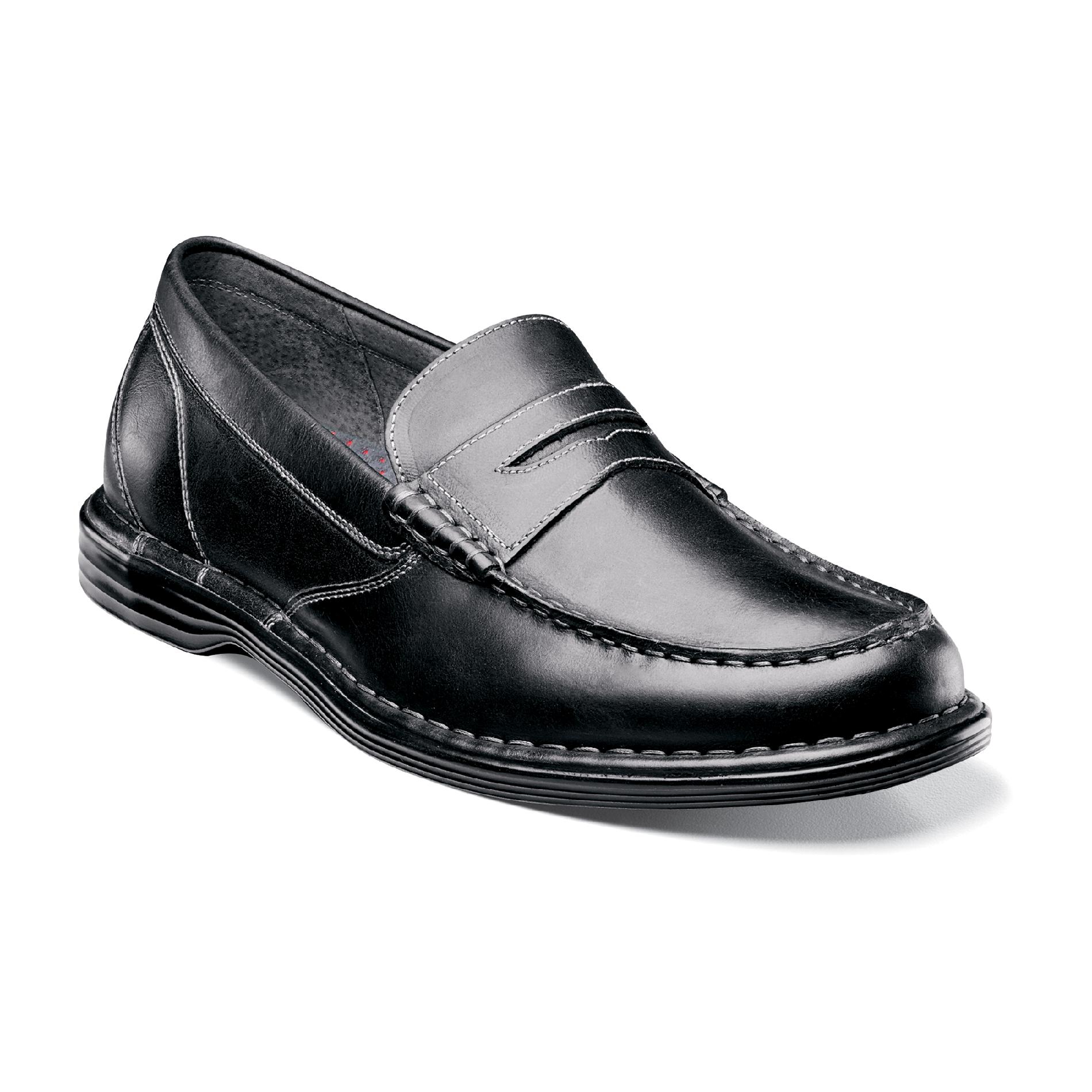 Nunn Bush Men's Loafer Stanwick Medium and Wide Width - Black