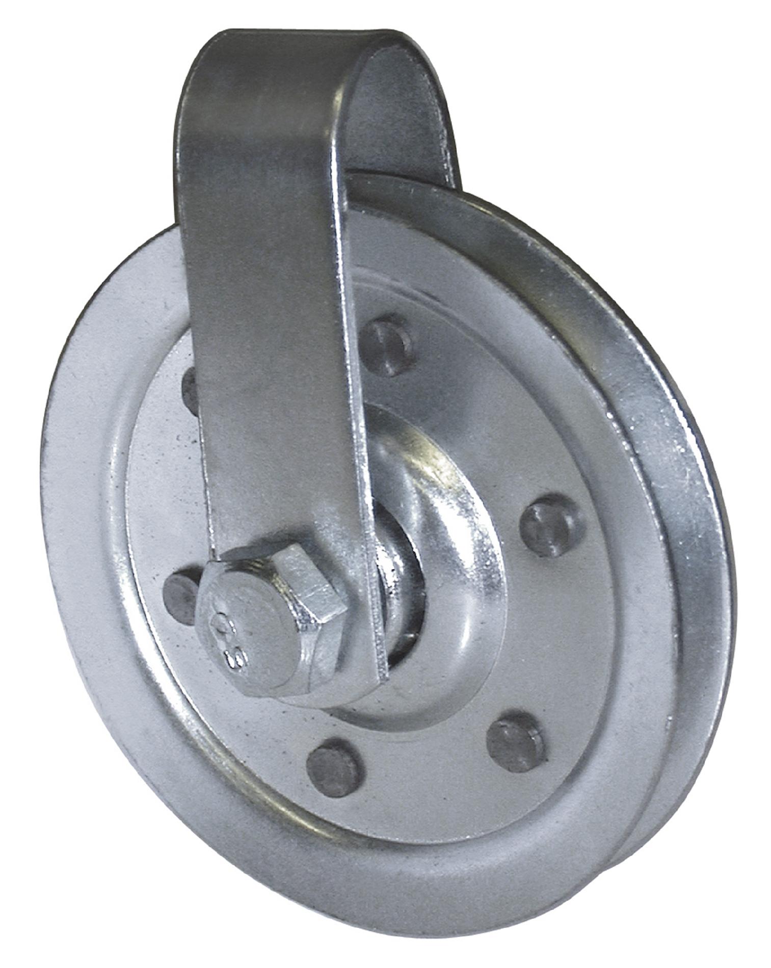 Ideal Security Inc. 3 in. Pulley with Fork and Bolt