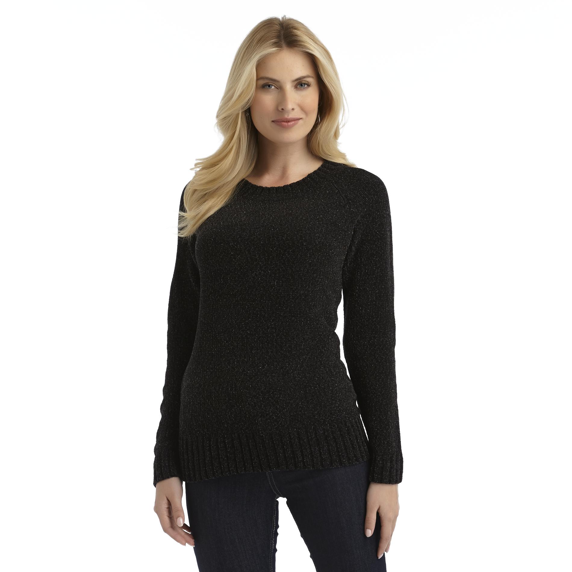 Basic Editions Women's Chenille Sweater