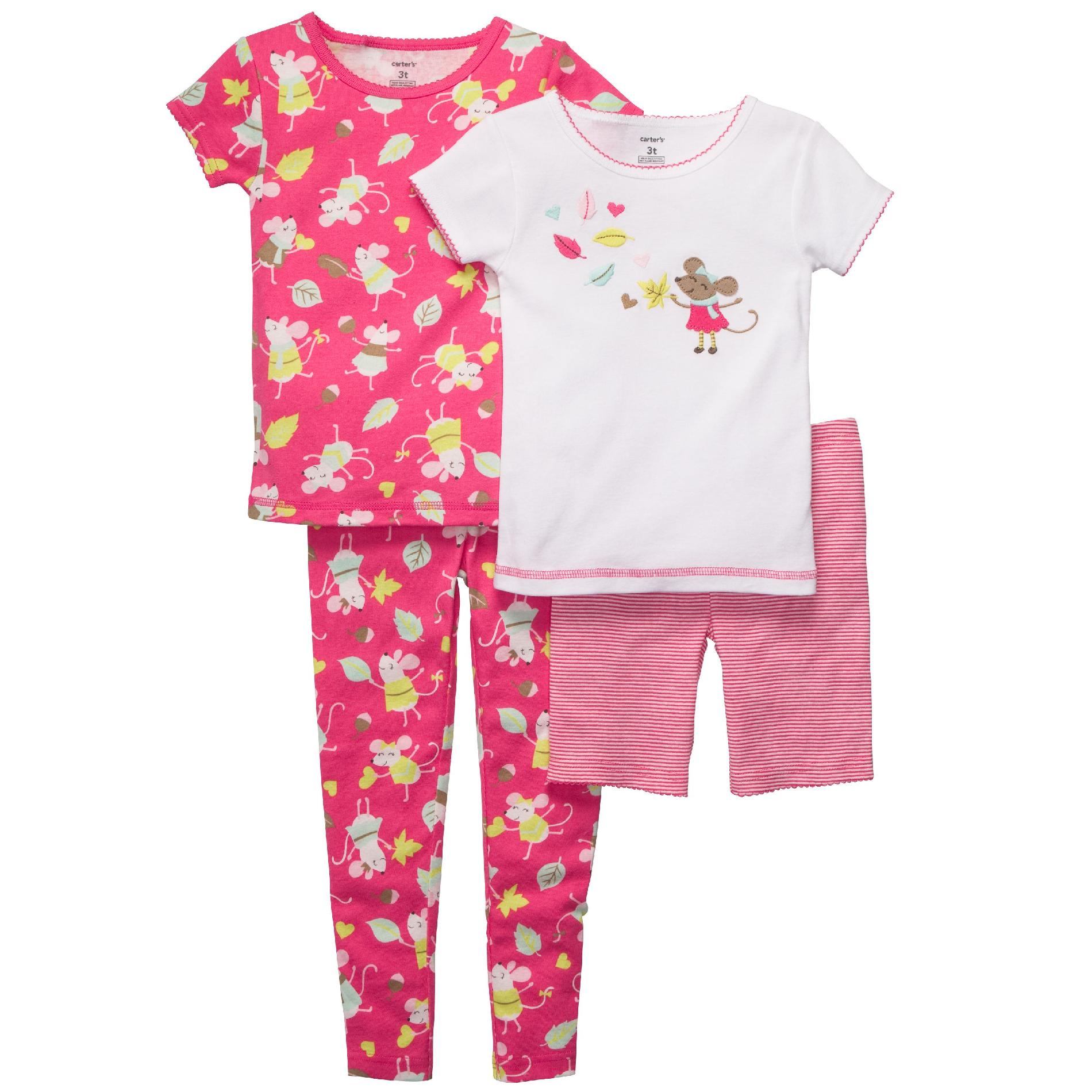 Carter's Infant & Toddler Girl's 4-Piece Pajamas - Mouse