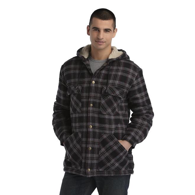 Hooded Checkered Basic Outerwear