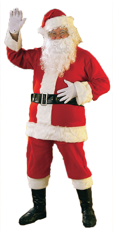 Men&#8217;s Santa Suit Flannel Christmas Costume Size: One Size Fits Most