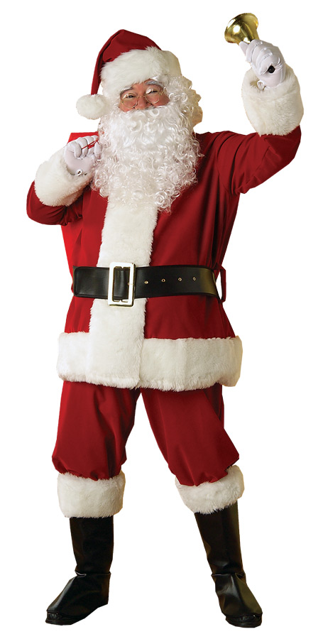 Men&#8217;s Santa Suit Plush Regal Christmas Costume Size: One Size Fits Most