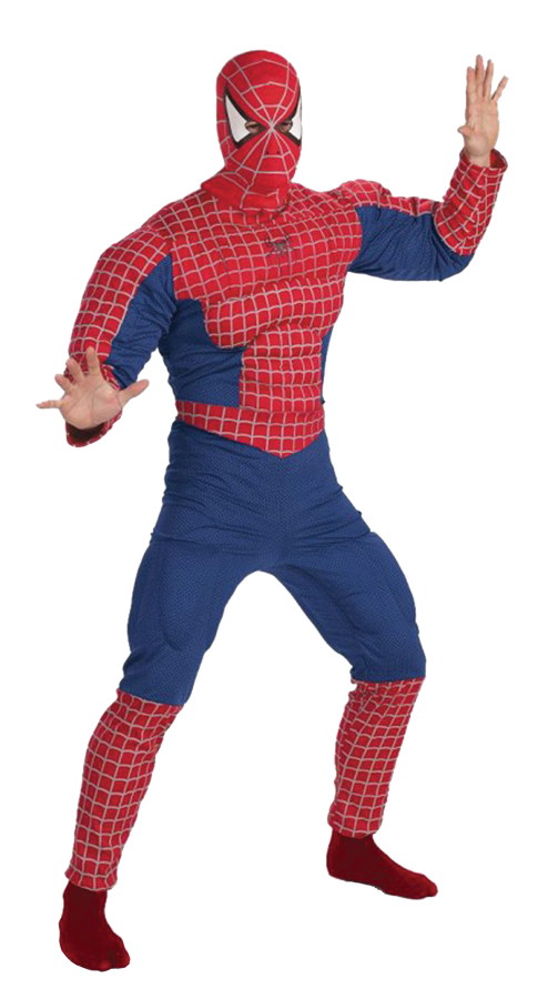 Men&#8217;s Spider-Man Muscle Chest Halloween Costume Size: XL