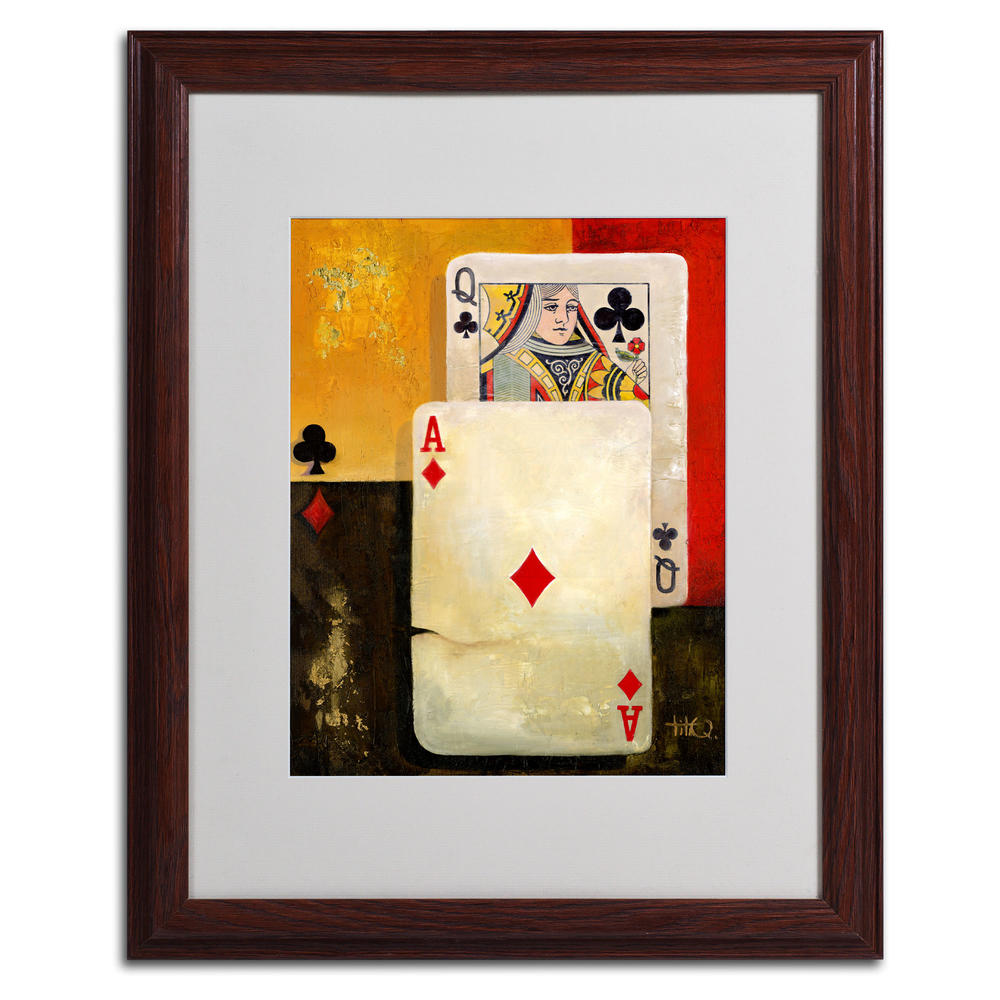 Trademark Global Poker Queen' 11" x 14" Matted Framed Art