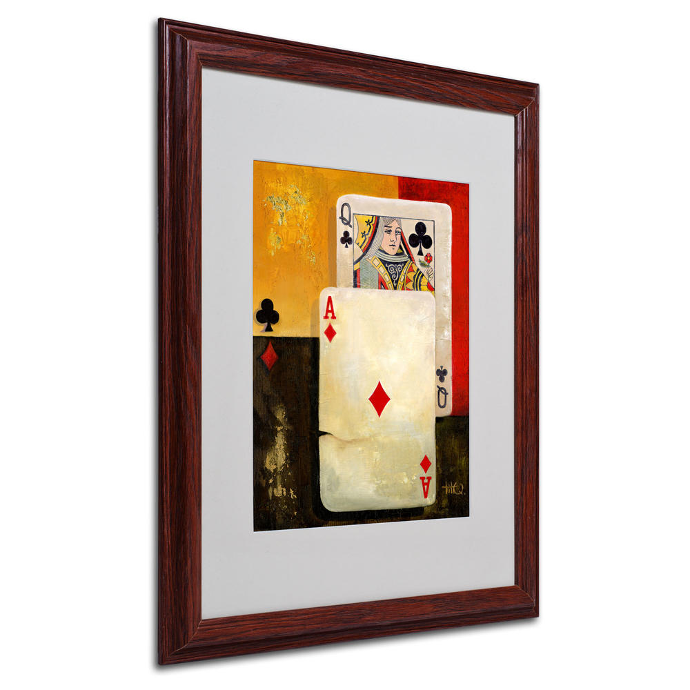 Trademark Global Poker Queen' 11" x 14" Matted Framed Art