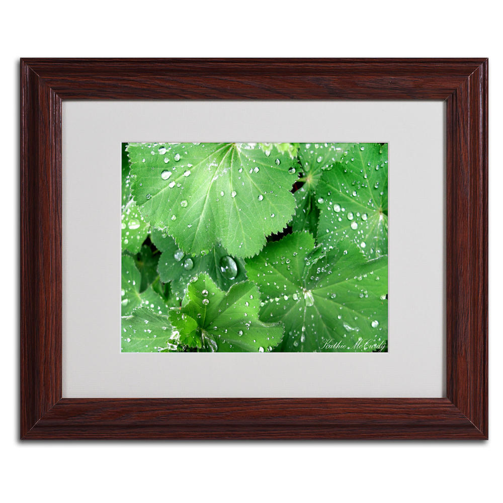 Trademark Global Kathie McCurdy 'Water Droplets' Matted Framed Art