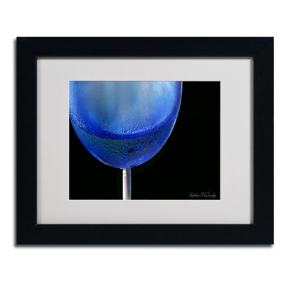 Trademark Global Kathie McCurdy 'Blue Wine Glass' Matted Framed Art