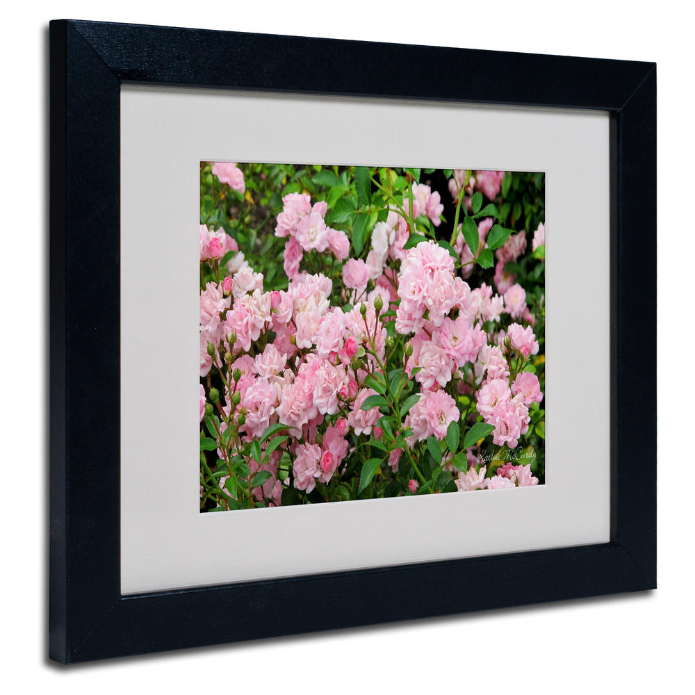 Trademark Global Kathie McCurdy 'Pink Roses' Matted Framed Art