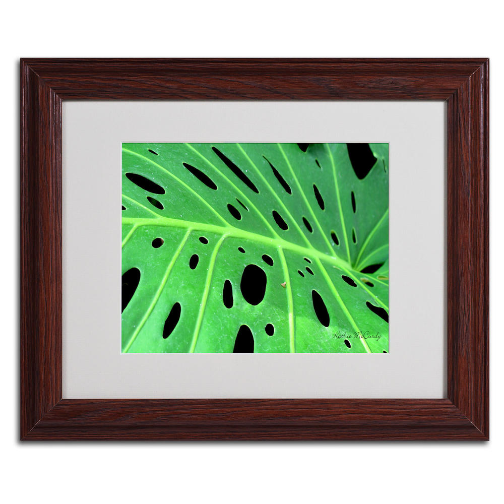 Trademark Global Kathie McCurdy 'Tropical Leaf' Matted Framed Art