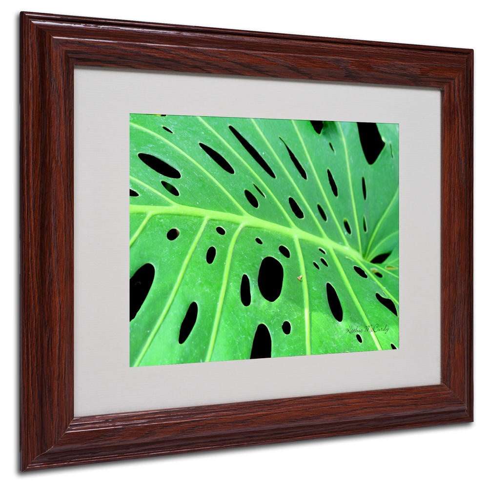 Trademark Global Kathie McCurdy 'Tropical Leaf' Matted Framed Art