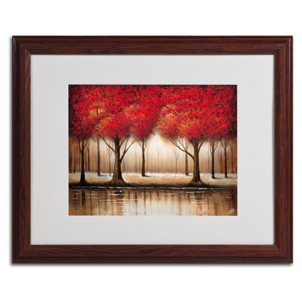 Trademark Global Rio 'Parade of Red Trees' 11" x 14"Matted Framed Art
