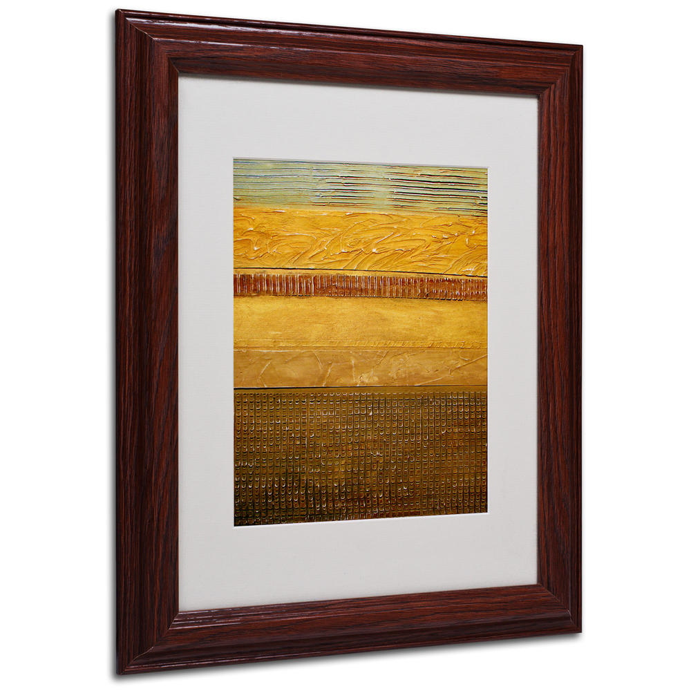 Trademark Global Michelle Calkins 'Earth Layers Abstract' Matted Framed Art