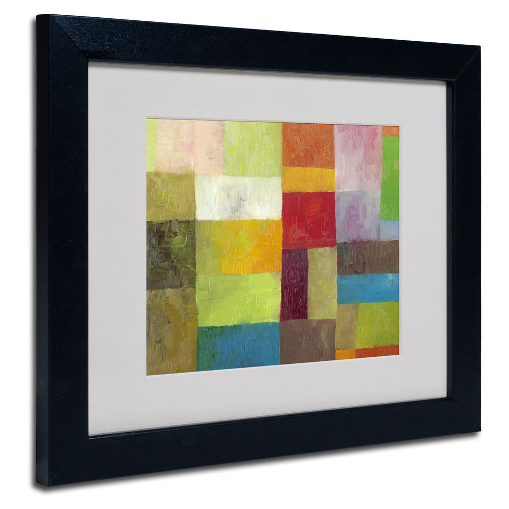 Trademark Global Michelle Calkins 'Abstract Color Panels IV' Matted Framed Art