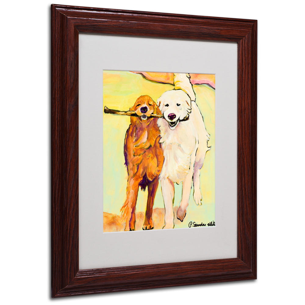 Trademark Global Pat Saunders-White 'Stick With Me 1' Matted Framed Art