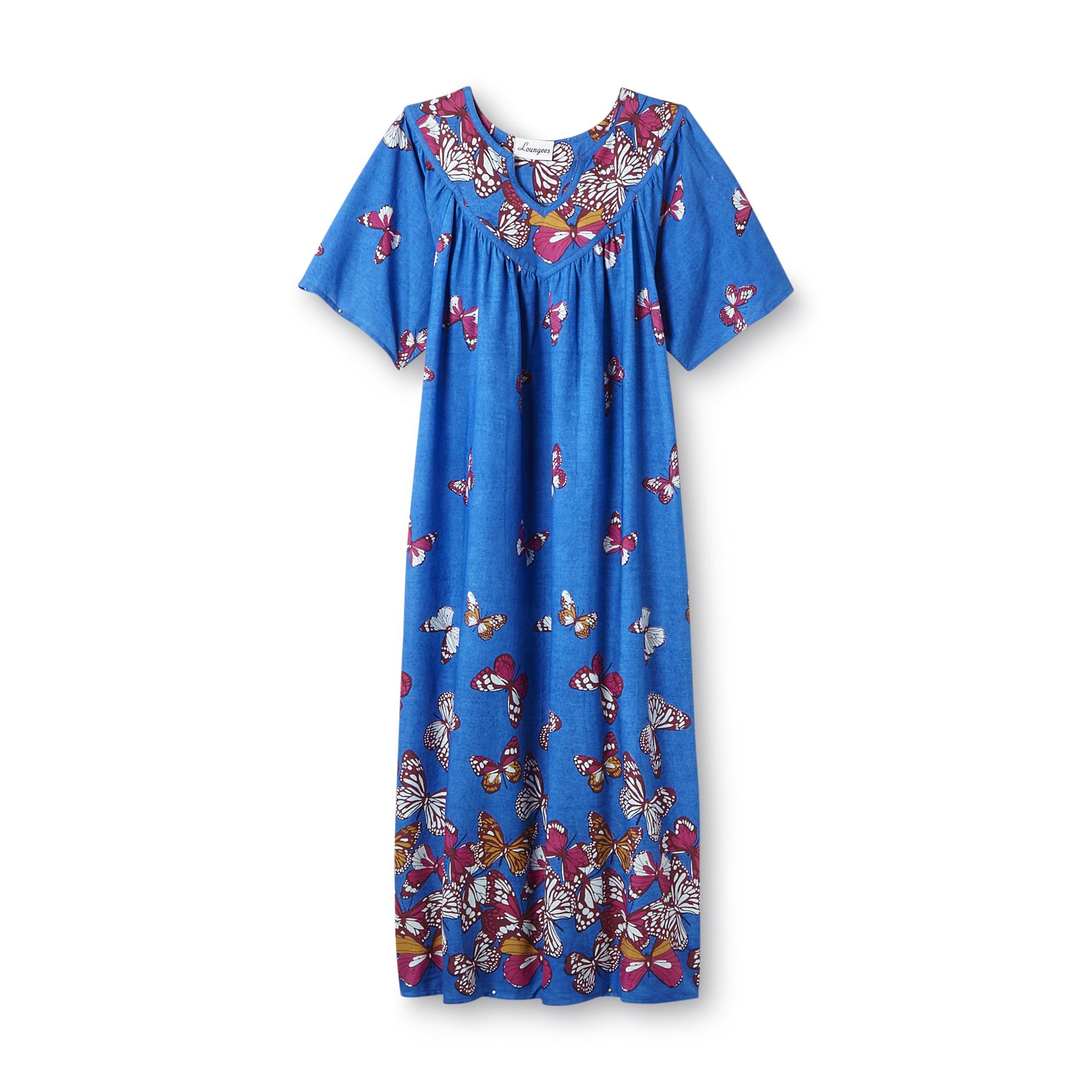 Loungees Women's Cotton Nightgown - Butterfly