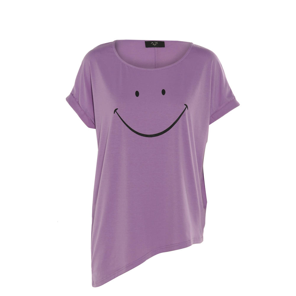 AX Paris Women's Smiley Purple Tee - Online Exclusive