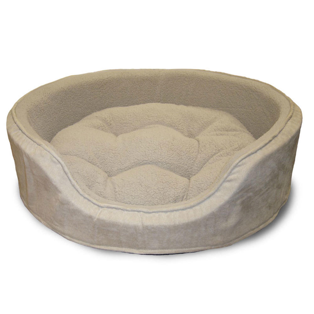 PAW Cuddle Round Suede Terry Pet Bed - Clay - Jumbo