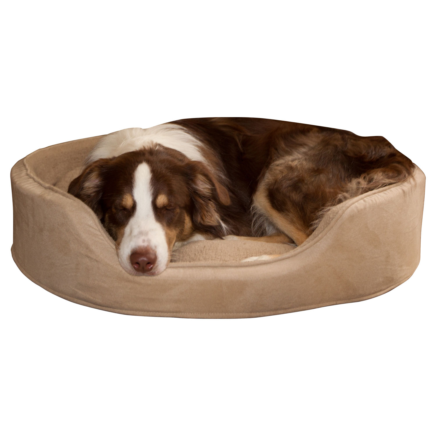 PAW Cuddle Round Suede Terry Pet Bed - Clay - Small